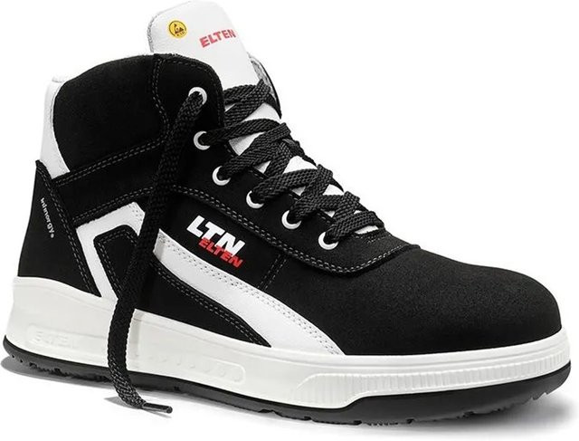 Elten Bates XXST Black Mid ESD S3S Sicherheitsschnürstiefel aus Mikrofaser in Schwarz, Größe 47 - Bild 1