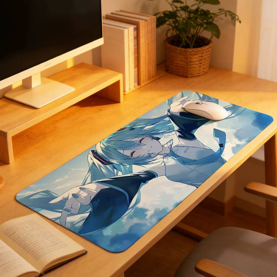 H-Hatsune M-Miku Mauspad Schreibtischunterlage mit Landschaftsdesign in Multicolour - Bild 4