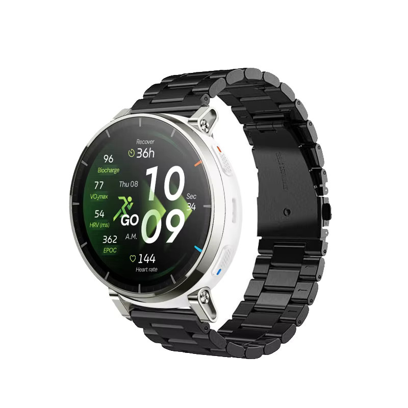 Amazfit Uhrenarmband, Edelstahl, Schwarz, Unisex - Bild 3