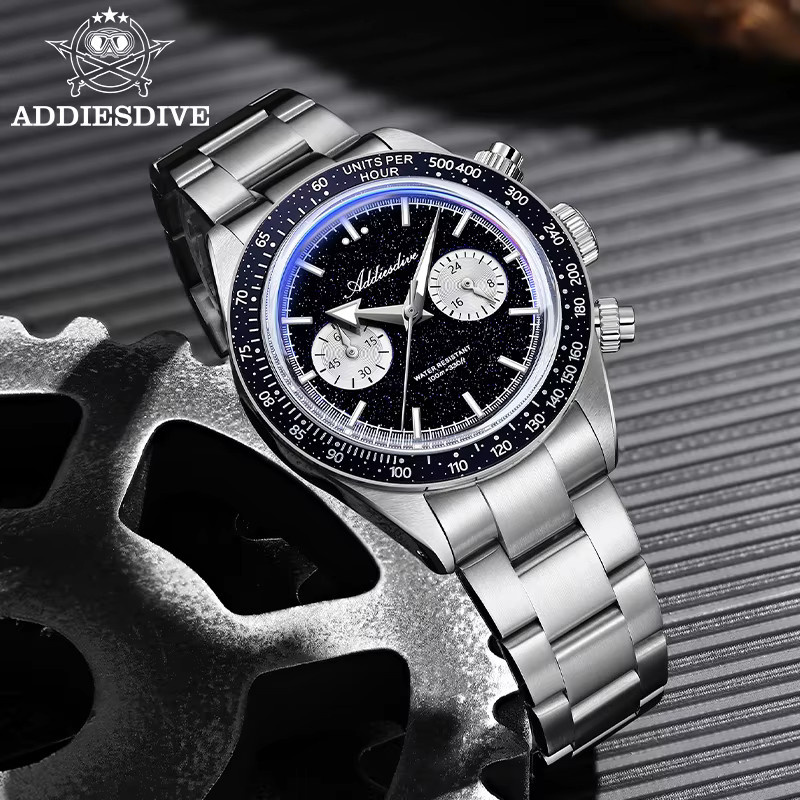 ADDIESDIVE Chronographenuhr, Edelstahl, Quarz, Herren - Bild 3