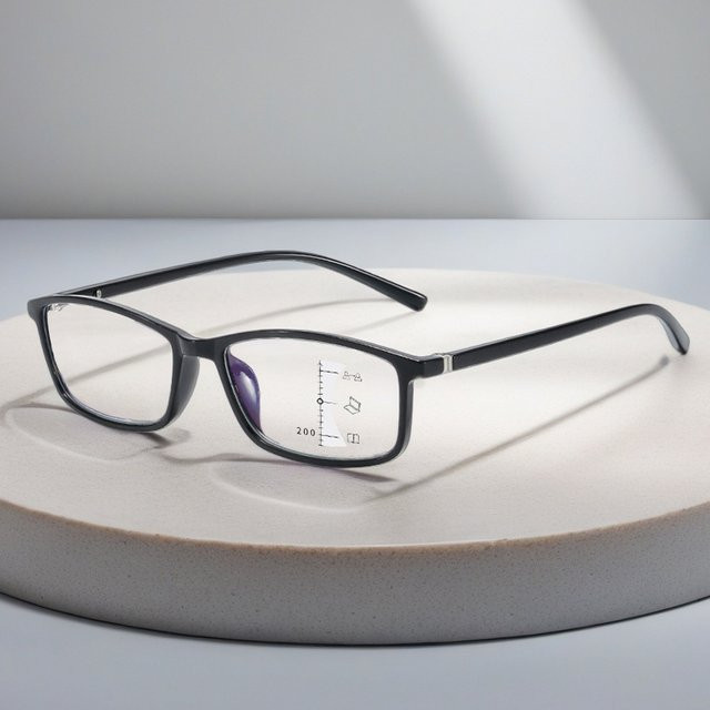 FUQIAN Lesebrille, Vollrand, rechteckig, schwarz - Bild 1