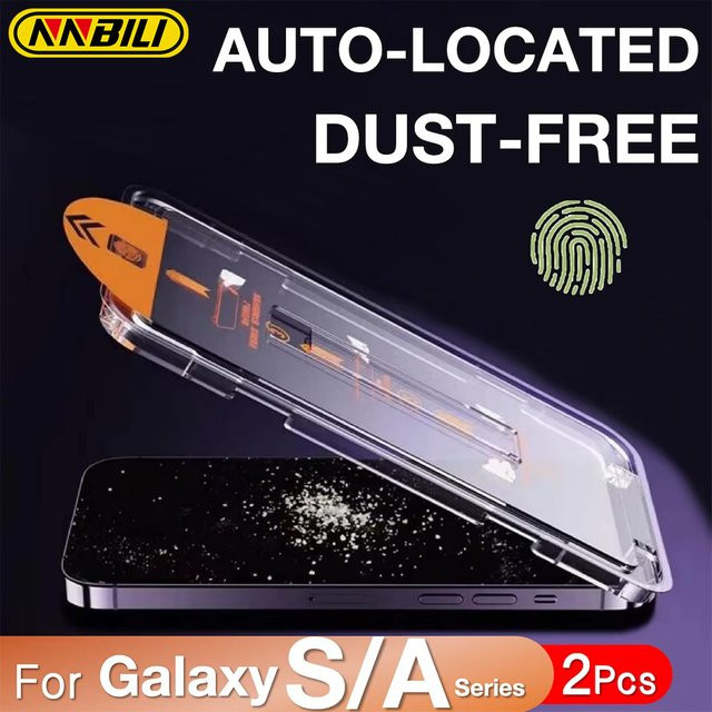 NNBILI 2 Stück Gehärtetes Glas Displayschutzfolie für Samsung Galaxy S25 S24 S26 Ultra S23 S22 S21 Plus FE A25 A15 A35 A53 A54 A55 5G, transparent - Bild 1