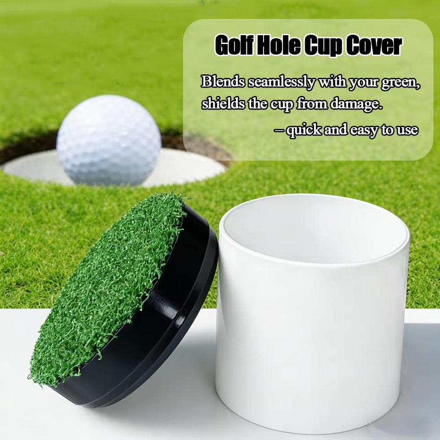 Efunist Golf-Grubenabdeckung mit simuliertem Rasen aus Kunststoff in Green - Bild 3