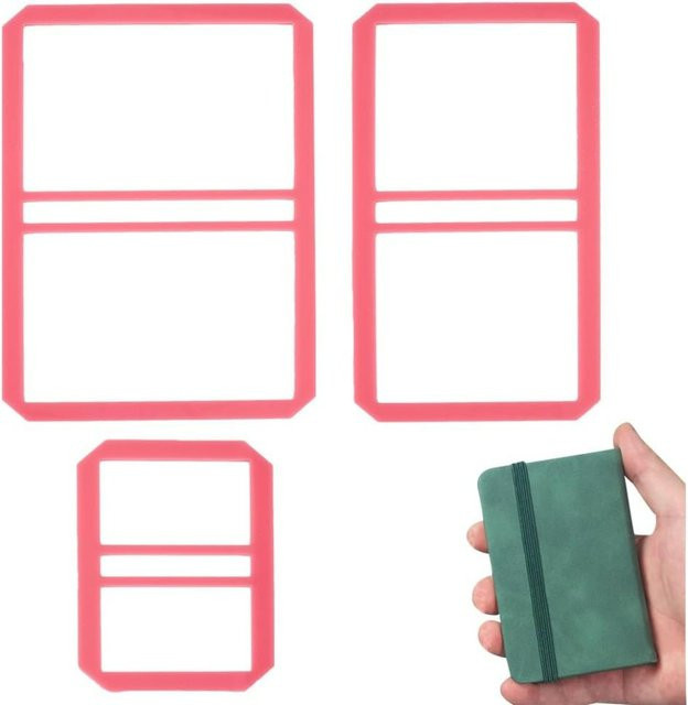 3-teiliges Mini-Buchbindewerkzeug aus Acryl in Pink für DIY-Notizbücher und Tagebücher - Bild 1