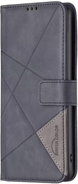 ZTE Blade A31 A51 A52 A71 Leder-Wallet-Schutzhülle mit Kartensteckplätzen in Schwarz - Bild 1