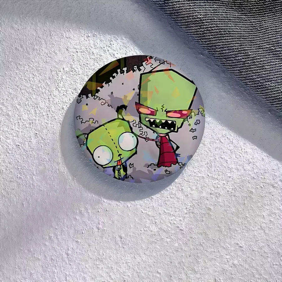 Brosche Alien ET Green Invader ZIM, Unisex - Bild 4