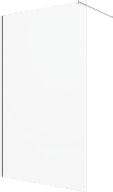 Aquabatos Walk In Duschwand aus ESG Sicherheitsglas mit Nano-Beschichtung, Farbe Transparent/Weiß, B: 100 cm, H: 200 cm - Bild 1