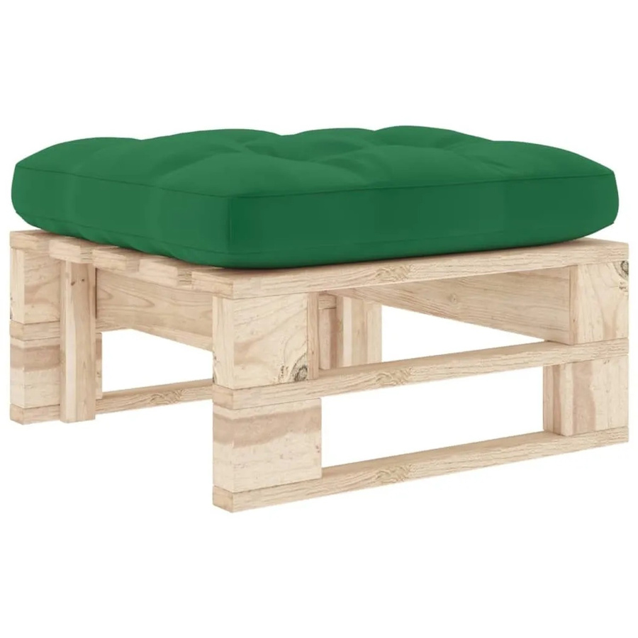 vidaXL Garten-Palettenhocker aus imprägniertem Kiefernholz in Braun und Grün, B/T/H: 60 x 60 x 25 cm - Bild 2