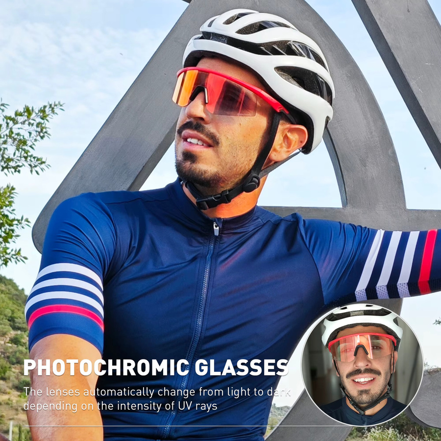 SCVCN Sportsonnenbrille, Photochrom, Unisex, Kunststoff - Bild 3