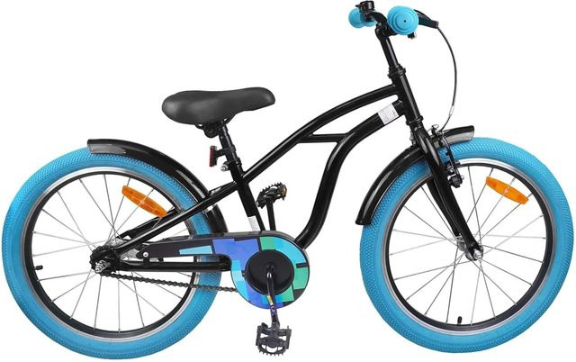 vidaXL Kinderfahrrad 20 Zoll Schwarz für 6-11 Jahre - Bild 1
