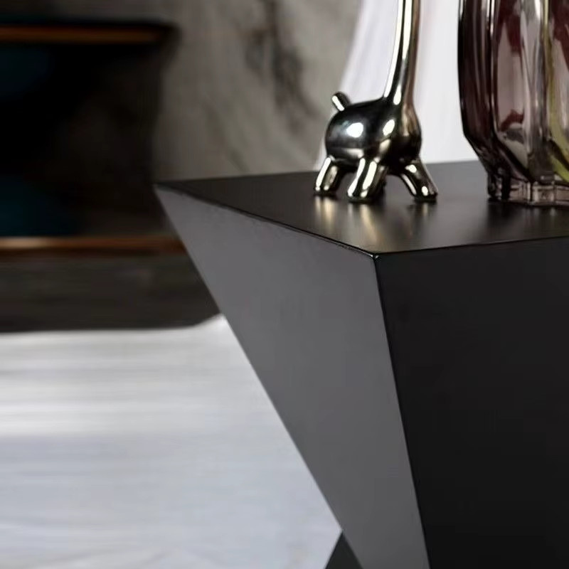 LIUSHADUOLA Beistelltisch im skandinavischen Design aus Metall in Schwarz Matt - Bild 3