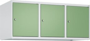 C+P Aufsatzschrank 7035/6011 mit 3 Abteilen, Stahlkonstruktion mit Zylinderschloss und Soft-Close-Türen, B/T/H: 50 x 120 x 50 cm - Bild 1