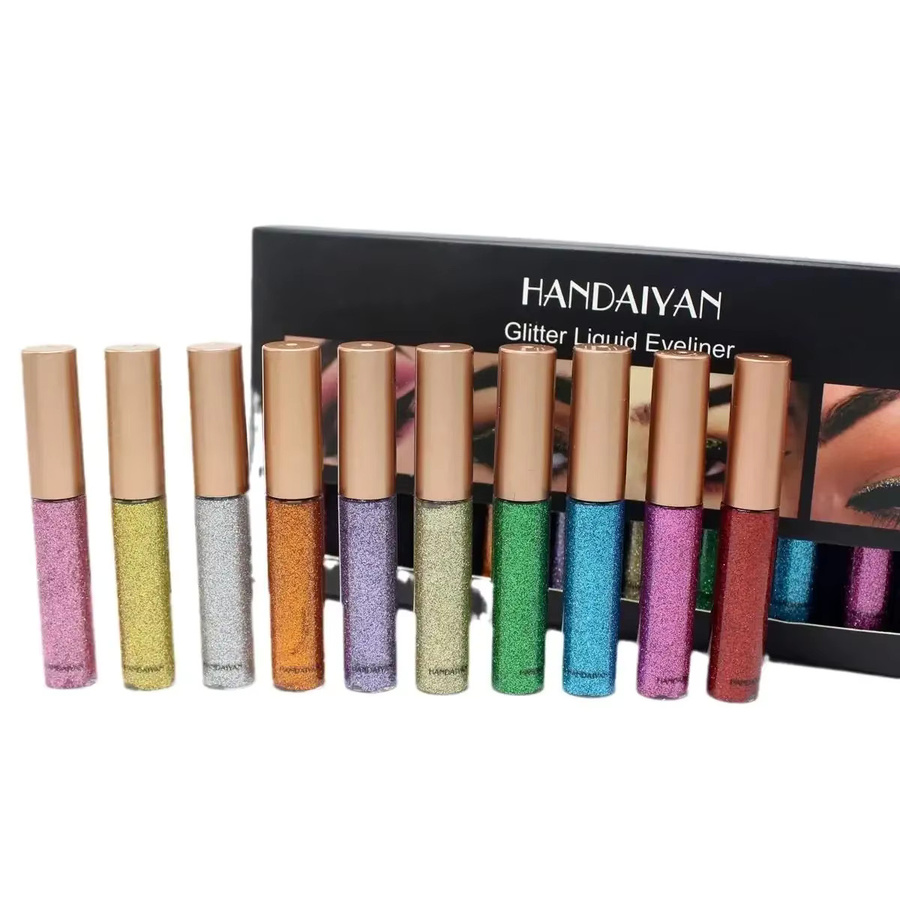 Handaiyan Eyeliner-Set, flüssig, Metallic, 10-teilig, Unisex - Bild 6