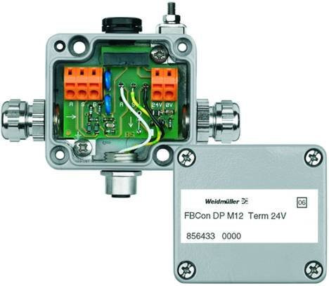 Weidmüller FBCON DP M12 TERM 24V 8564330000 Sensor/Aktorbox passiv PROFIBUS-PA Standardverteiler in Grau - Bild 1