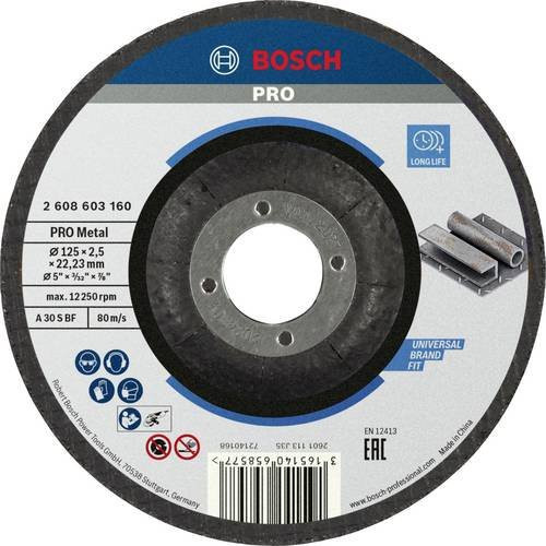 Bosch Trennscheibe gekröpft Standard for Metal A 30 S BF in Grau, Durchmesser: 125 mm, Bohrung: 22,23 mm - Bild 1