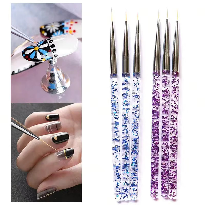 FUMOSIK Nail Art Liner Pinsel Set, 3 Stück - Bild 3