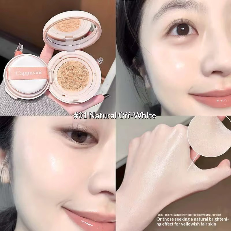 Cappuvini Air Cushion BB Cream Foundation, #01 Natural Off-White, Glänzend - Bild 3