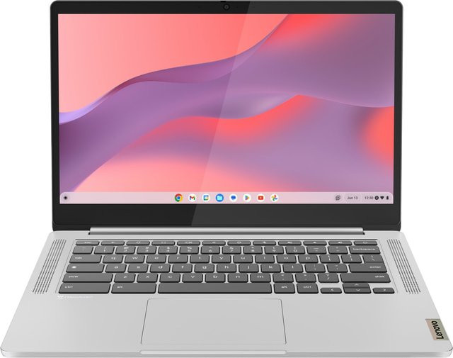 Lenovo IdeaPad Slim 3 Chrome 14M868 Chromebook, 14 Zoll Full HD Display, 4 GB RAM, 128 GB Speicher, Cloud Grey - Bild 1