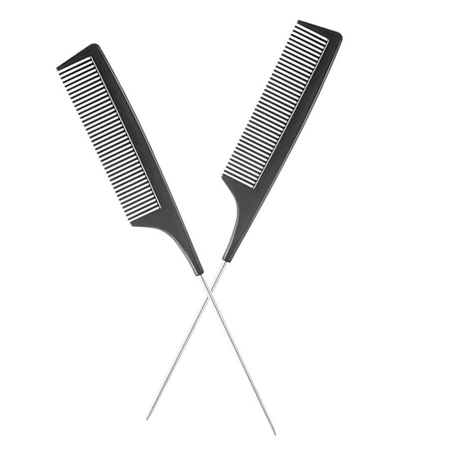 Haarkamm aus Edelstahl mit spitzem Ende, Unisex - Bild 2
