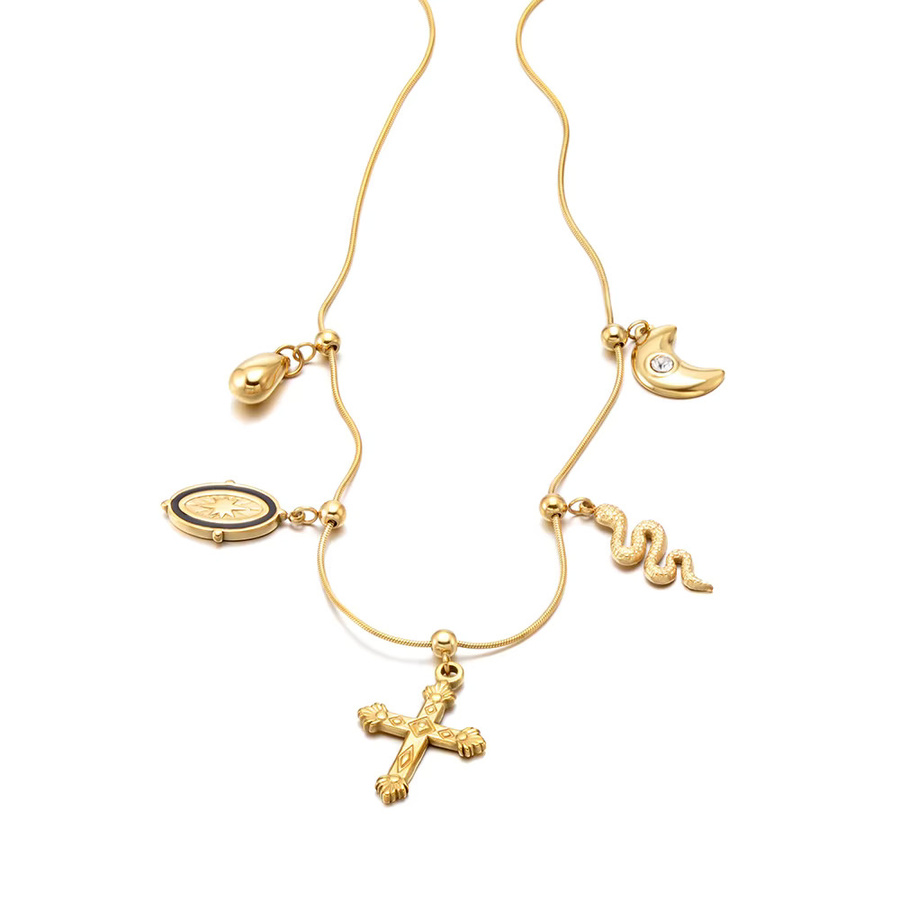 Lokaer Halskette Edelstahl, Gold, Perle, Damen - Bild 2