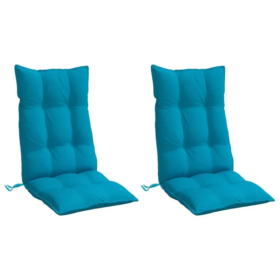 vidaXL Hochlehner-Auflagen 2er-Set Hellblau aus wasserabweisendem Oxford-Gewebe - Bild 2