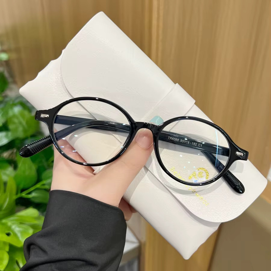 RELEN Korrektionsbrille, Damen, Nerd-Brille, Oval, Vollrand, Kunststoff, Schwarz - Bild 1