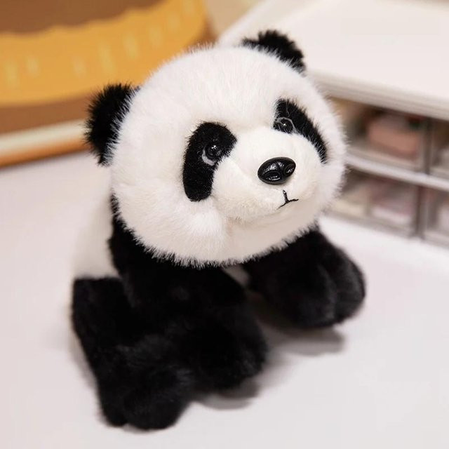Kidsly Real Life Baby Panda HuaHua Plüschpuppe, 40cm, schwarz weiß - Bild 1