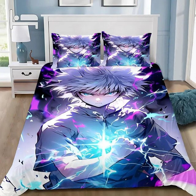 Allbestart Hunter x Hunter Bettwäscheset mit Bettbezug und Kissenbezug, Mehrfarbig, B/H: 180 x 210 cm - Bild 1