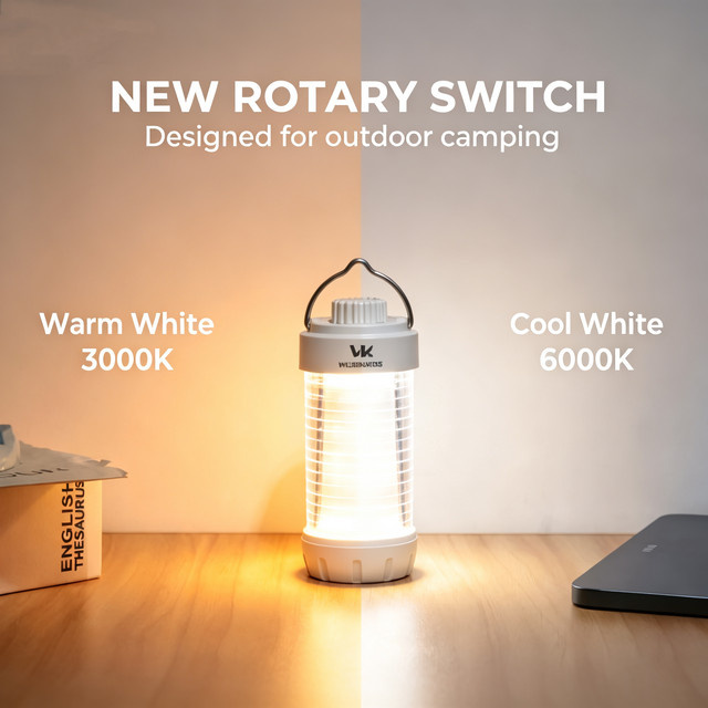 Wurkkos CL01 Campinglaterne mit 550 Lumen, IP66 wasserdichte LED-Taschenlampe mit Magnet, RGB-Licht und wiederaufladbarem 18650-Akku - Bild 1