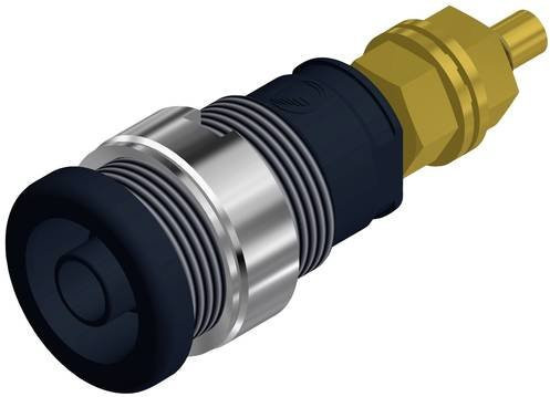Hirschmann SEB 2600G M4 Sicherheits-Laborbuchse für den vertikalen Einbau, Schwarz, Stift-Ø: 4mm - Bild 1
