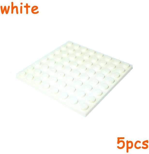 Yiran toy 8x8 Platte 41539, Bausteine, weiß, 5-teiliges Set, ab 14 Jahren - Bild 1