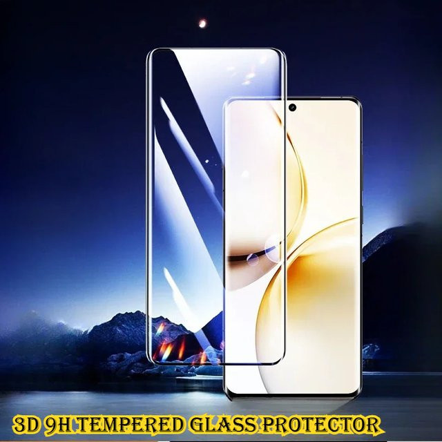 2 Stück 9H gehärtete Glasfolie für OPPO Realme 14 Pro Plus, 3D gebogener Anti-Blaulicht-Bildschirmschutz, transparent - Bild 1