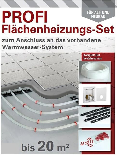 Perobe Wasserführende Fußbodenheizung Profi Starter Set für 20 m² in Weiß - Bild 1
