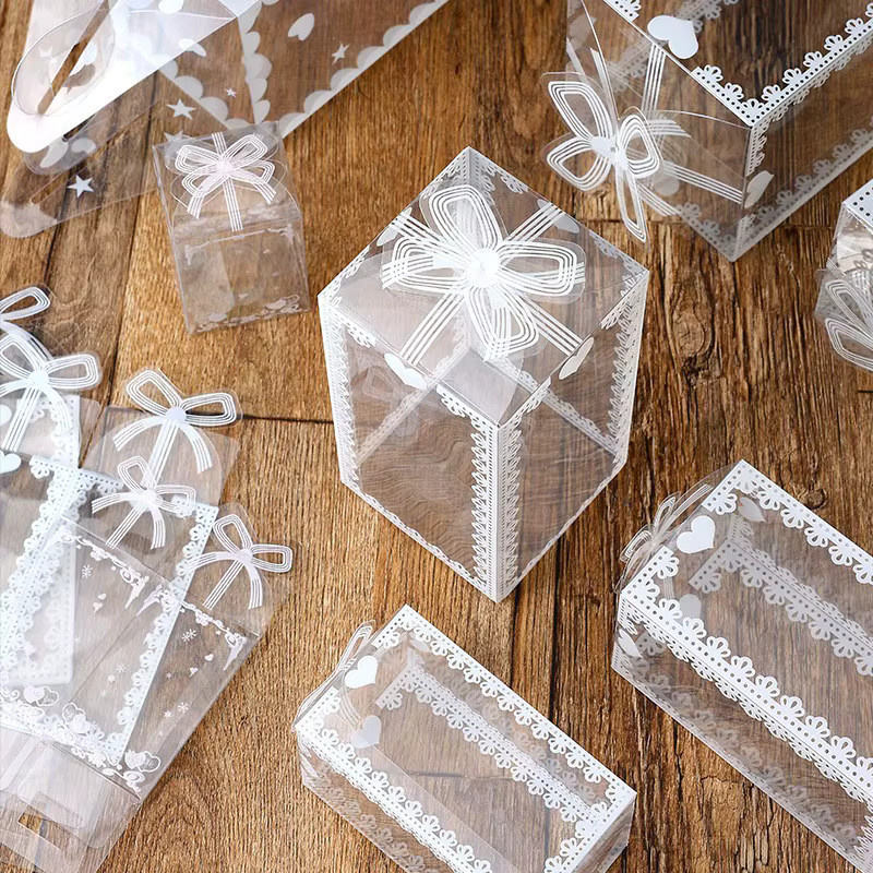 10 Stück transparente PVC-Geschenkboxen mit Druck für Süßigkeiten und Souvenirs bei Hochzeiten oder Geburtstagen - Bild 3