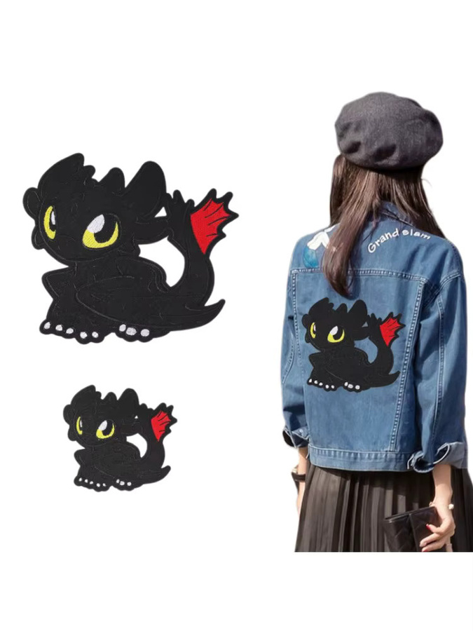 How to Train Your Dragon Toothless Aufnäher, selbstklebend, Cartoon-Motiv - Bild 6