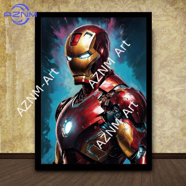 KAYOU Marvel Film Kunstposter Set mit 19 Leinwandgemälden, Spider-Man, Iron Man und Deadpool Wanddekoration in Multicolour - Bild 1