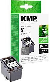 KMP Tintenpatrone schwarz ersetzt HP 62 (C2P04AE) für Inkjet-Drucker mit einer Kapazität von bis zu 200 Seiten - Bild 1