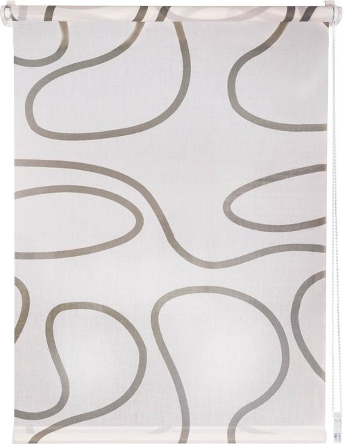 Ondeco Tageslichtrollo Win Move Klemmfix ohne Bohren, lichtdurchlässig und blickdicht, Farbe: Weiß-Taupe, B: 90 cm, H: 210 cm - Bild 1