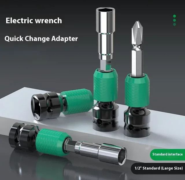 Parkside Schnellwechsel-Schlagschrauberadapter mit 1/2-Zoll Vierkantantrieb und 1/4-Zoll Innengewinde für Sechskant-Zubehör und Ratschenentriegelung - Bild 1