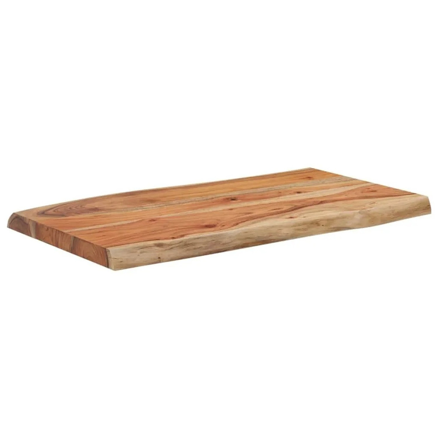 vidaXL Tischplatte aus Massivholz Akazie in Braun mit Baumkante, Rechteckig, B/T/H: 70 x 40 x 2,5 cm - Bild 2