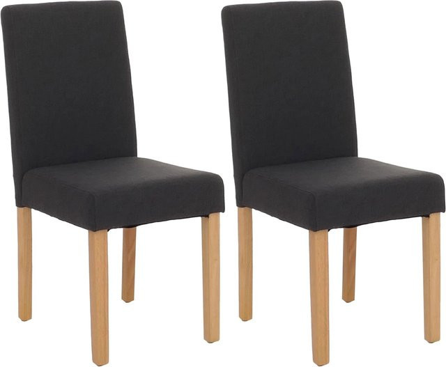 CHEFGASTRO Esszimmerstuhl 2er-Set Modern Textil Schwarz B/T/H: 43 x 56 x 90 cm, Sitzhöhe: 45 cm - Bild 1