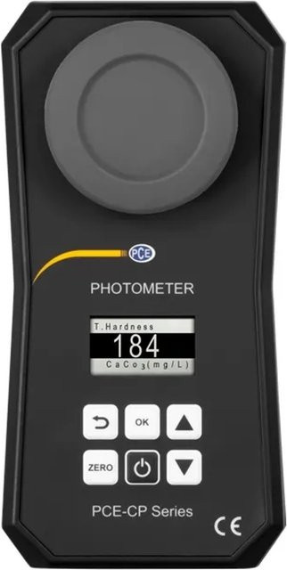 PCE Instruments Photometer PCE-CP 04 in Schwarz zur Messung von pH-Wert, Alkalinität, Chlor, Cyanursäure, Kalziumhärte und Gesamthärte - Bild 2