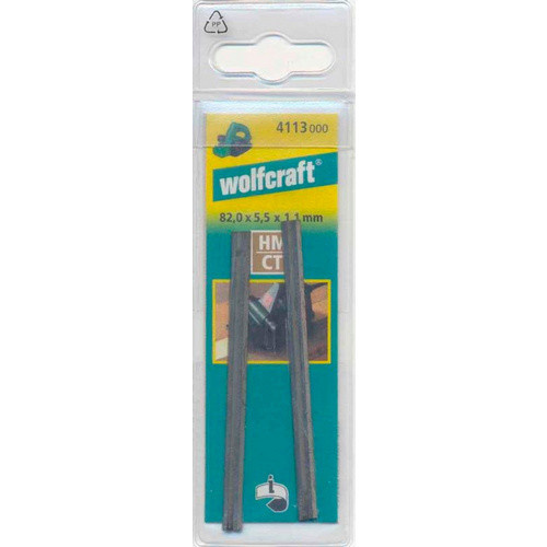 Wolfcraft Wendehobelmesser aus Hartmetall in Silber, Breite: 0,55 cm, Länge: 8,2 cm, beidseitig nutzbar - Bild 2