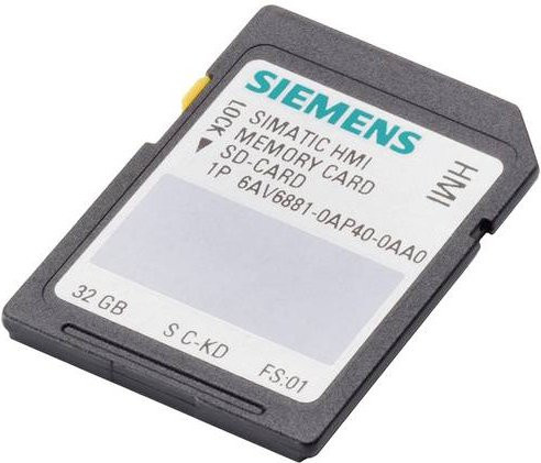 Siemens SPS-Speicherkarte SD Memory Card in Schwarz 6AV6881-0AP40-0AA0 - Bild 1