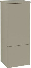 V&B Mittelschrank Antao mit LED-Beleuchtung und Scharniertüren, Farbe Weiß, B/T/H: 41,4 x 35,6 x 104,0 cm - Bild 1