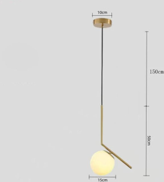Elegant Living House LED-Glaskugel-Pendelleuchte in Grau und Gold/Messing mit warmweißem Licht - Bild 1