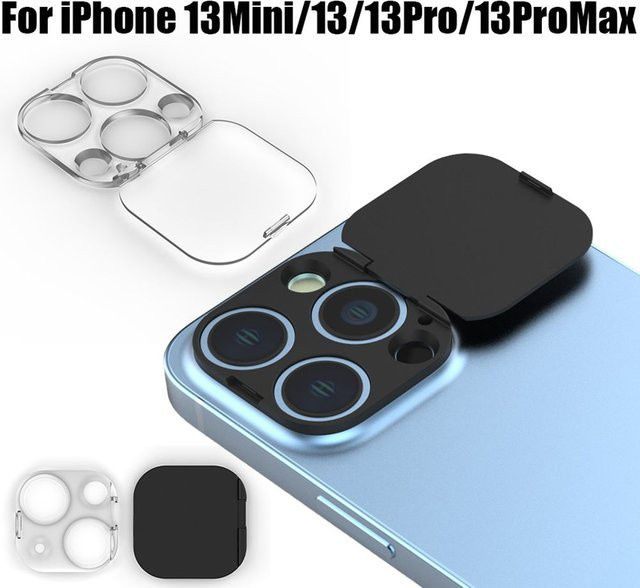 WebCam-Abdeckung für iPhone 13 Pro Max und 13 Mini als Schutzaufkleber für die Kamera zur Wahrung der Privatsphäre in Schwarz und Transparent - Bild 1
