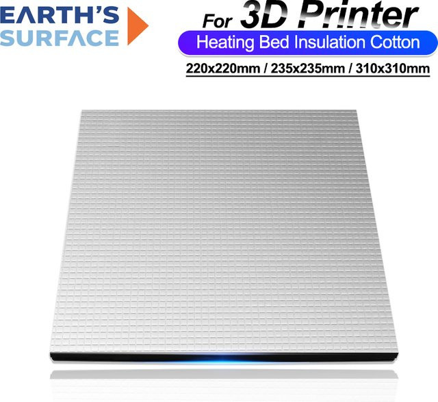Selbstklebende 3D-Drucker-Heizbett-Isolierung aus Baumwolle für Ender 3 V2 Pro, B/T/H: 310 x 235 x 220 mm - Bild 1