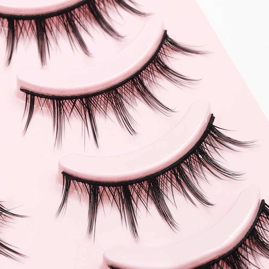 DINGSEN Künstliche Wimpern Anime-Stil, 5 Paar, Transparentes Band - Bild 2
