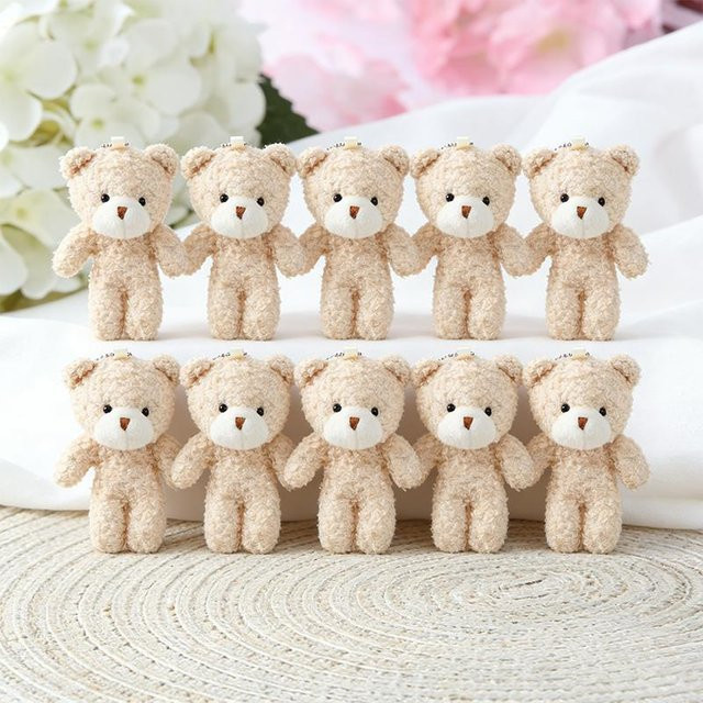 Binchi Fitness Mini Plüschbären, 10-teiliges Set, Tiere, Braun, ab 14 Jahren - Bild 1